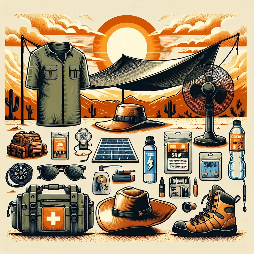 Representation of Extreme Weather Survival Gear for Heatwaves