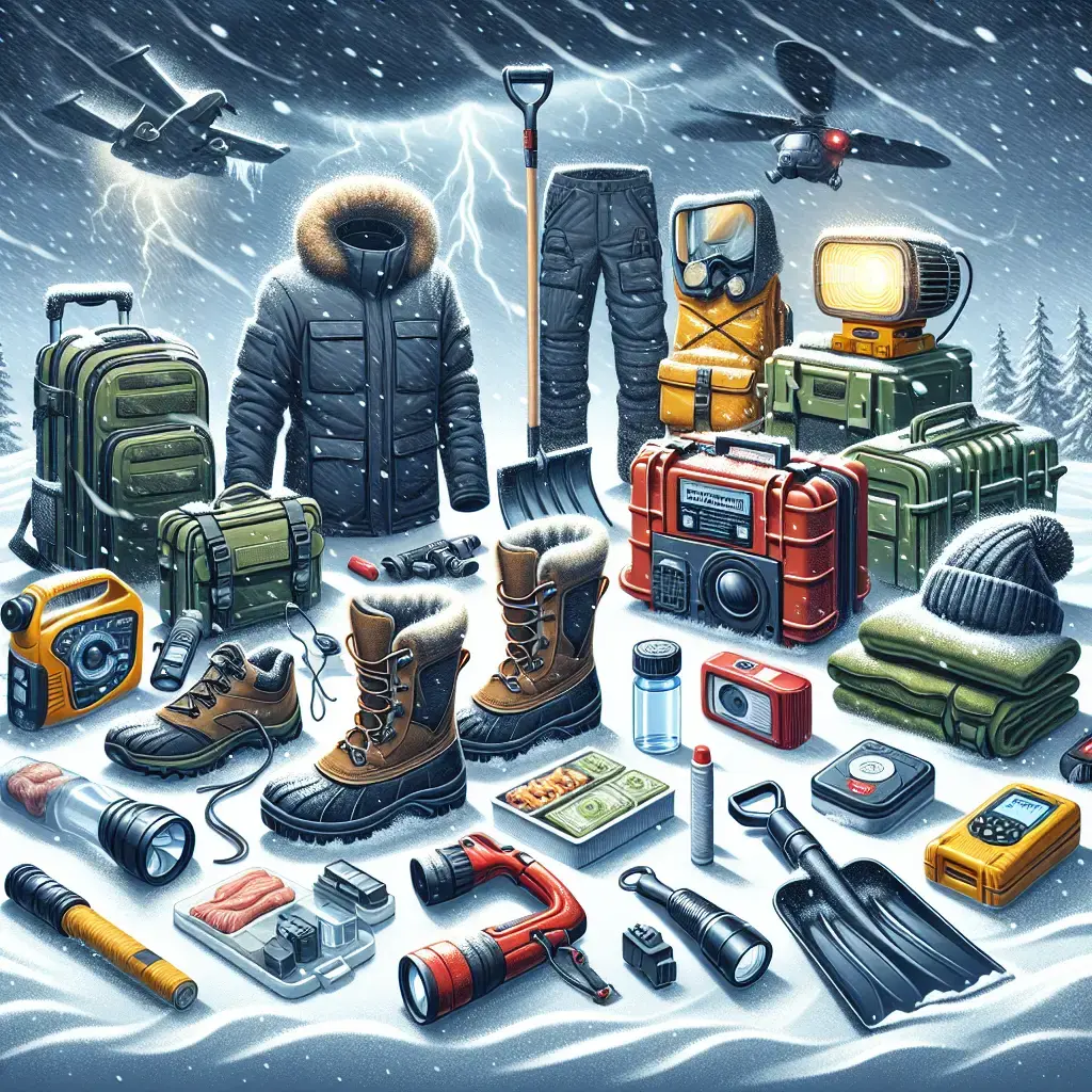 Representation of Extreme Weather Survival Gear for Winter Storm Preparedness