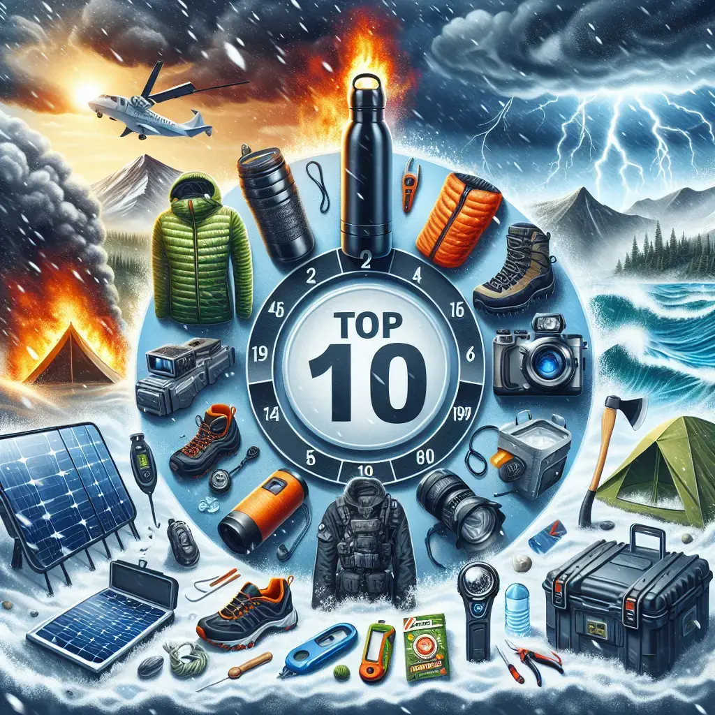 Representation of Top 10 Must-Have Gadgets for Surviving Extreme Weather Conditions
